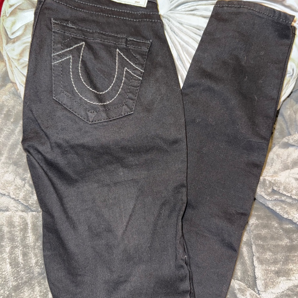 True Religion Women's Dark Gray Skinny Jeans